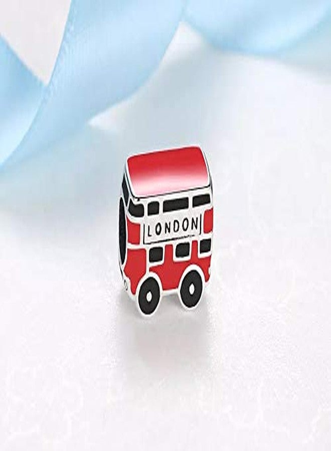 ARTCHARM London Double Decker Bus Charm 925 Sterling Silver with Red Enamel, Travel/DIY Charms-Peaceful Theme, Memorable Gifts for Volunteer (London Bus) - Image 5